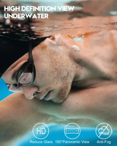 Vista 4 de Aegend Gafas de natación con tecnología antivaho mejorada, sin fugas, silicona suave para adultos, mujeres, hombres y jóvenes
