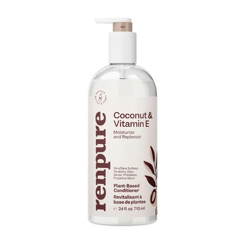Vista 8 de RENPURE Vinagre de sidra de manzana y acondicionador de aloe, a base de plantas, aclara, elimina los residuos y nutre para un cabello brillante