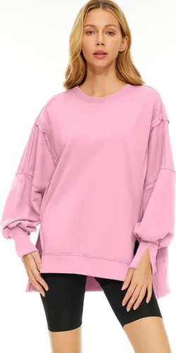 Vista 9 de Trendy Queen Sudaderas de cuello redondo de gran tamaño para mujer, ropa de otoño, a la moda, ropa de invierno Y2K para adolescentes y niñas