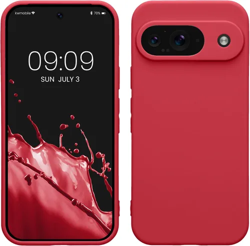 Vista 152 de kwmobile Funda compatible con Google Pixel 9 - Funda protectora delgada de TPU para teléfono - Acabado mate suave - Piedra antigua