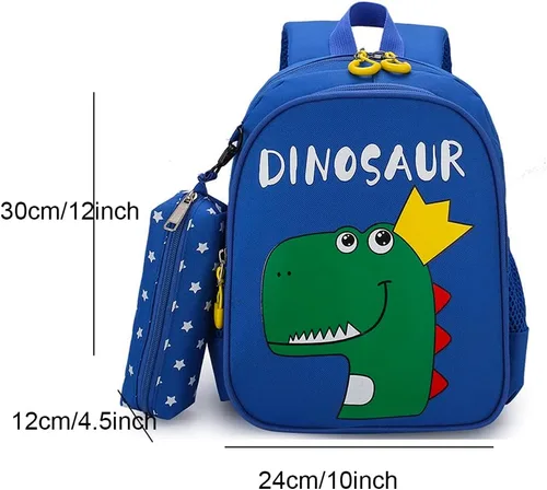 Vista 2 de LESNIC Mochila A5 para niños, Azul, Mochilas para niños