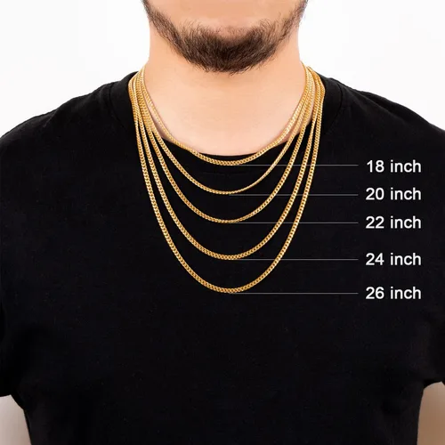 Vista 4 de ROSIEYO Diamond Cut Miami Mens Cuban Link Chain Necklace, 14k Gold Cuban Chain Necklace, Silver Chain for Men Women Boys, 316L Stainless Steel