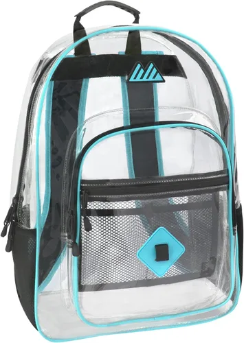Vista 7 de Summit Ridge Mochila transparente impermeable aprobada para estadios, resistente con soporte para botella de agua para viajes, hombres, mujeres