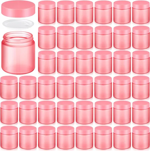 Vista 46 de Norme 24 Frascos de Vidrio de 4 oz con Tapas Herméticos Redondos a Prueba de Fugas Frascos Cosméticos Vacíos con Revestimientos Internos en la Tapa