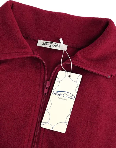 Vista 19 de SeSe Code Chaleco de forro polar ligero con cremallera frontal y bolsillos para mujer
