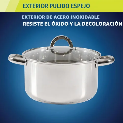 Vista 4 de Oster Sangerfield - Juego de utensilios de cocina de acero inoxidable de 12 piezas con herramientas de cocina, ollas y sartenes antiadherentes