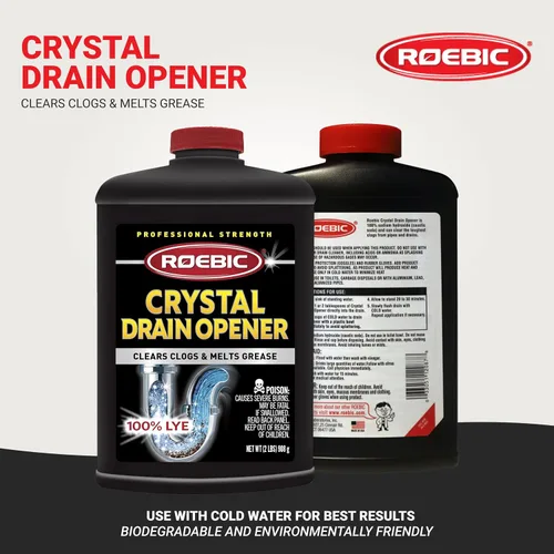 Vista 2 de Roebic HD-CRY-DO-6 Abridor de drenaje de cristal resistente de 2 libras