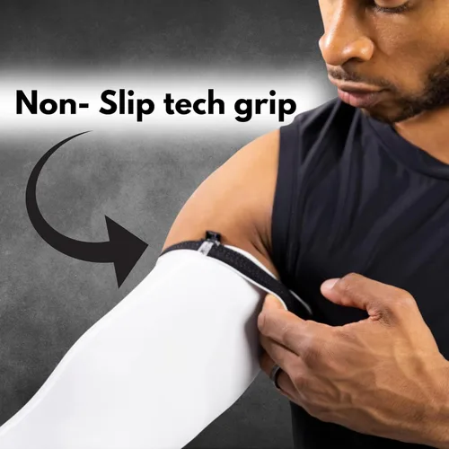 Vista 3 de CompressionZ - Mangas de compresión para hombres y mujeres Protección UV refrescante contra rayos solares, alivio del dolor de codo para todos