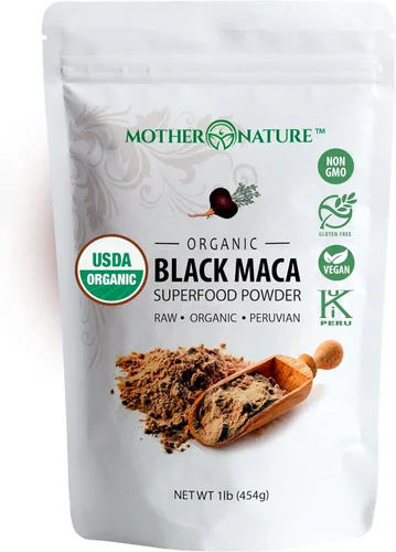 Vista 2 de Polvo de raíz de maca negra orgánica + cápsulas rompedoras de piedra Chanca Energía, urinario e interno Suplemento herbario natural para hombres