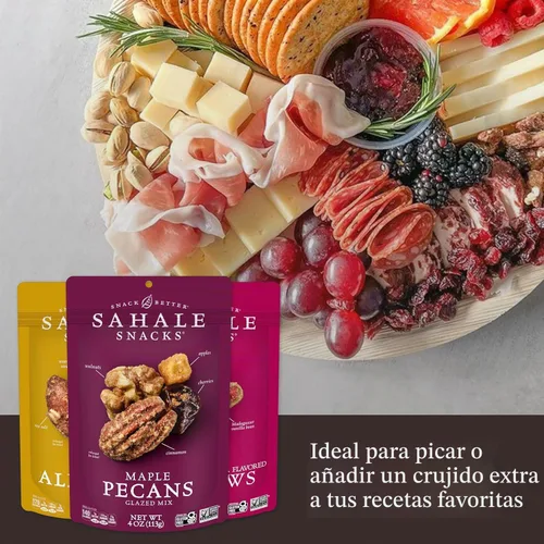 Vista 3 de Sahale Snacks Paquete variado de mezcla de nueces glaseadas, 4 onzas (paquete de 6)