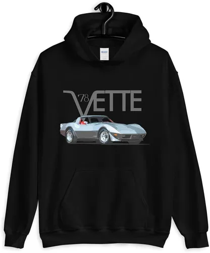 Vista 5 de 1978 Chevy Corvette C3 25th Anniversary Muscle Car - Sudadera unisex