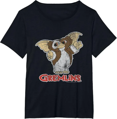Vista 22 de Gremlins Camiseta Gizmo y Logo, Negro, S