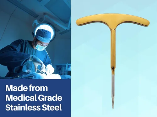 Vista 8 de Elevador de tornillo de extracción de raíces dentales para raíces delanteras, mango ergonómico, herramienta dental para cirugía oral, extracción