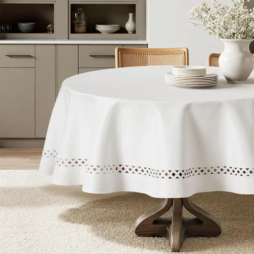 Vista 31 de MIULEE Army Green Rectangle Tablecloth with Decorative Cutouts 60x84 Inch Waterproof Stain Resistant & Shrink-Proof Table Cloth, Farmhouse
