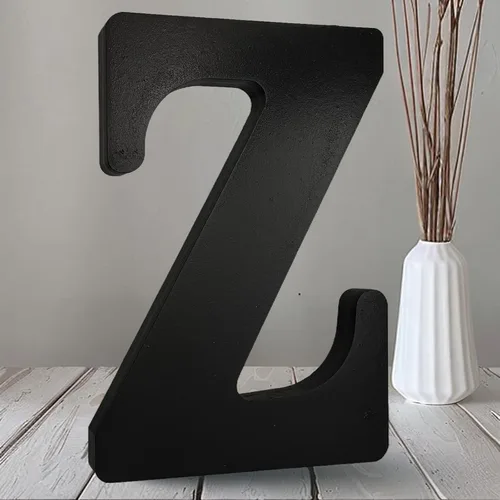Vista 33 de AOCEAN Letras de madera negra de 10 pulgadas, letras de madera sin terminar para Halloween, letras decorativas de pie, rebanadas, decoración