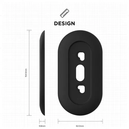 Vista 6 de elago Placa de pared diseñada para Google Nest Hello Wall Plate (cableada) [negro] – Compatible con Google Nest Hello Smart WiFi Video Doorbell, uso