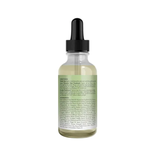 Vista 2 de Mielle Organics - Aceite ligero para el cabello de romero y menta, tratamiento para puntas abiertas y cuero cabelludo seco - Infundido con biotina