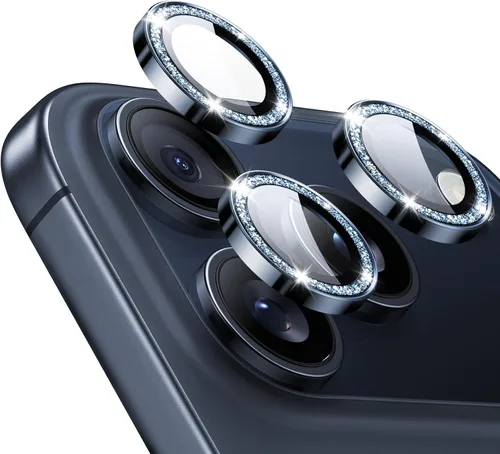 Vista 13 de ESR Protector de lente de cámara para iPhone 15 Pro Max/15 Pro/14 Pro Max/14 Pro, protector de lente individual HD ultra resistente, vidrio templado
