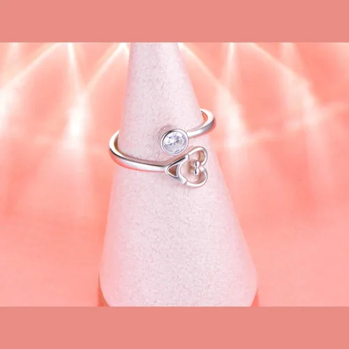 Vista 2 de Anillo de plata de ley 925 con estetoscopio Live Love Heal, joyería para mujeres, enfermeras, doctoras, estudiantes de medicina, regalo de graduación