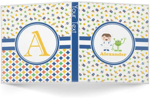 Vista 2 de Carpeta de 3 anillos personalizada con temática espacial para niño, 1 pulgada