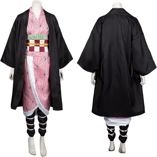 Vista 2 de Cosfun Mujeres Nezuko Kamado Cosplay traje Kimono para Halloween mp005091