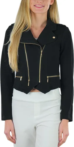 Vista 82 de ToBeInStyle Blazers de manga larga con cremallera y botones para mujer