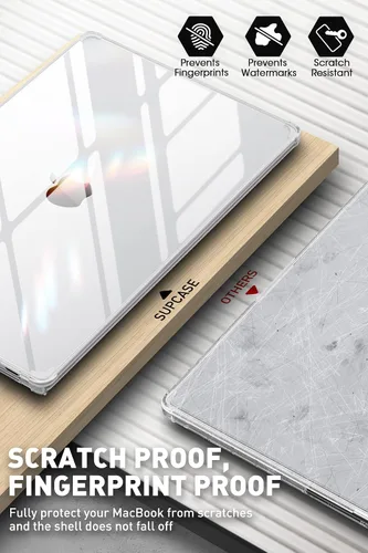 Vista 9 de SUPCASE Funda para MacBook Pro de 16 pulgadas versión 2021-2026 (Unicorn Beetle Clear), M5/M4/M3/M2/M1 Pro/Max Chip [antiarañazos] Funda delgada