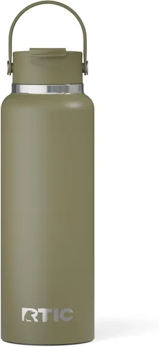 Vista 19 de RTIC - Botella de agua Outback de 32 oz (1 L), con revestimiento de cerámica, aislada, de acero inoxidable, doble pared con aislamiento al vacío