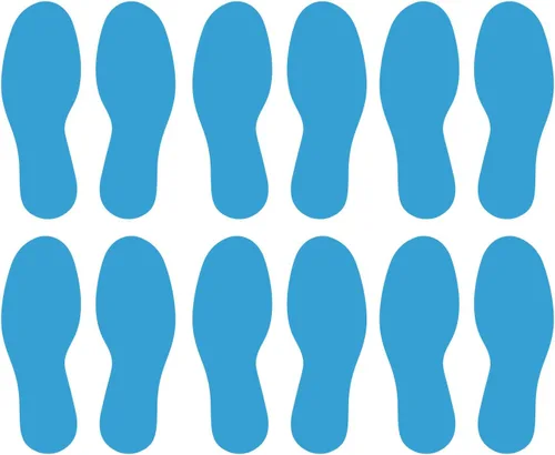 Vista 39 de LiteMark Calcomanías de vinilo para piso, calcomanías de línea para suelo de aula, oficinas, bailes, eventos, marcadores de puntos duraderos con Azul