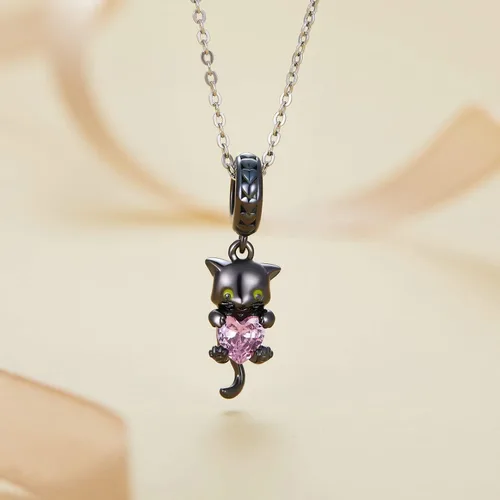 Vista 97 de Abalorios de plata de ley para pulseras, collares, familia para siempre, circonita cúbica, regalo de joyería para mujeres
