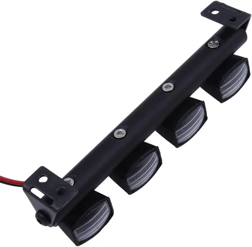 Vista 8 de HobbyPark Kit de barra de luz de coche a control remoto, 4 LED, luces de techo para 1/10 RC Crawler Car Truck Accesorios