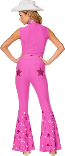 Vista 2 de Spirit Halloween Disfraz de Barbie de Barbie Occidental para adultos, con licencia oficial, traje de vaquera