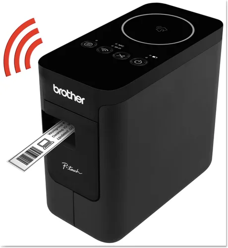 Vista 2 de Impresora Brother PTP750W, etiquetadora inalámbrica, 1.18, negra