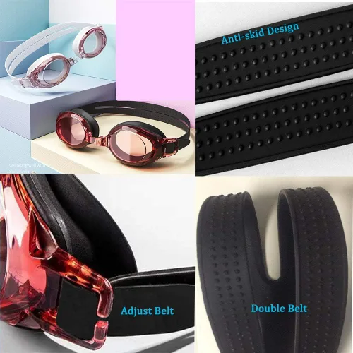 Vista 5 de ROER - Gafas de natación con equipo deportivo correctivo miope, sin fugas, antivaho para hombre miope, mujer y adulto