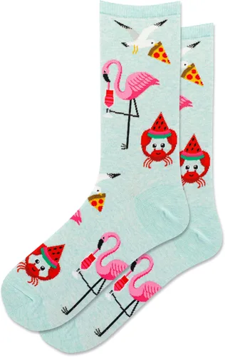 Vista 19 de Hot Sox Calcetines de mujer con patrón geométrico de novedad Heather cáñamo