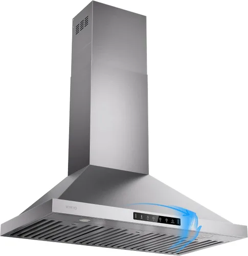 Vista 12 de VIKIO HOME Campana extractora profesional de 30 pulgadas para montaje en pared, 980 CFM, panel directo de 3 velocidades con control por gestos