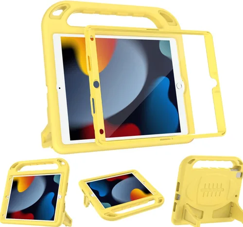 Vista 19 de BMOUO Funda para niños para iPad de 9ª/8ª/7ª generación (2021/2020/2019), con protector de pantalla integrado, soporte con mango a prueba de golpes