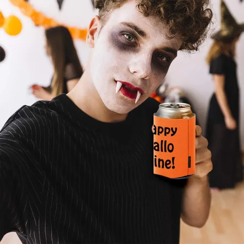 Vista 5 de Fundas para latas Enfriador de bebidas personalizado foto foto y texto Halloween Party Beer Can Cover