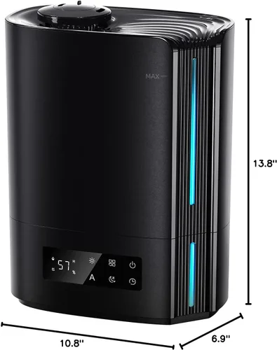 Vista 10 de BREEZOME - Humidificador de 6L, para dormitorio, habitación grande y difusor de aceite esencial, humidificador ultrasónico de llenado superior