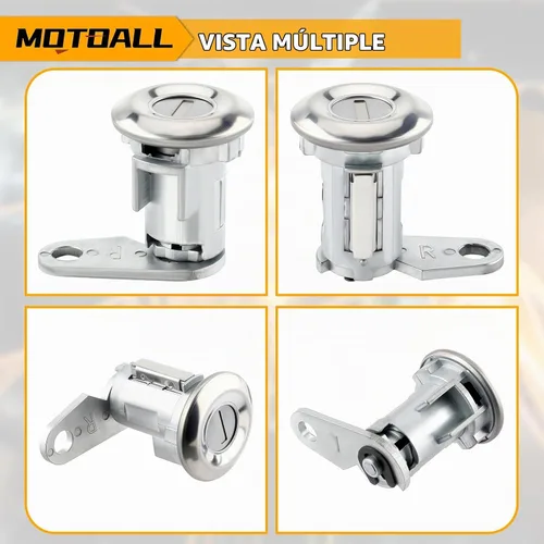 Vista 5 de MOTOALL Cilindro de cerradura de puerta y llaves para Ford E-150 E-250