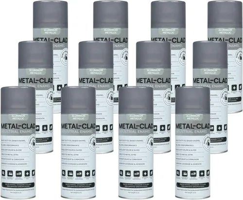 Vista 15 de Pinturas para la industria Esmalte industrial, Pintura en aerosol - Maquinaria de hierro de metal de acero - 1 lata (aluminio metálico) 9-S-1423