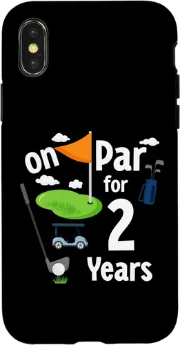 Vista 4 de Funda para iPhone 15 On Par 2nd Birthday Golf Player Theme 2 Year Old B-Day