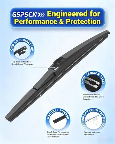Vista 5 de GSPSCN Limpiaparabrisas trasero de 8 pulgadas para Toyota Prius C 2021-2012 /Lexus CT200h 2017-2011 /Scion xD 2014-2008 Escobillas limpiaparabrisas