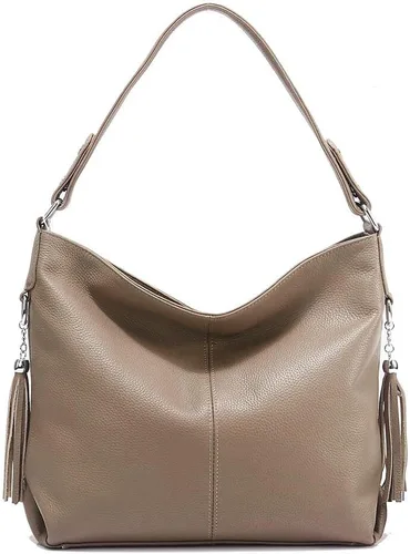 Vista 68 de Moda suave cuero genuino borla mujer bolso señoras hombro mensajero hobo bolso