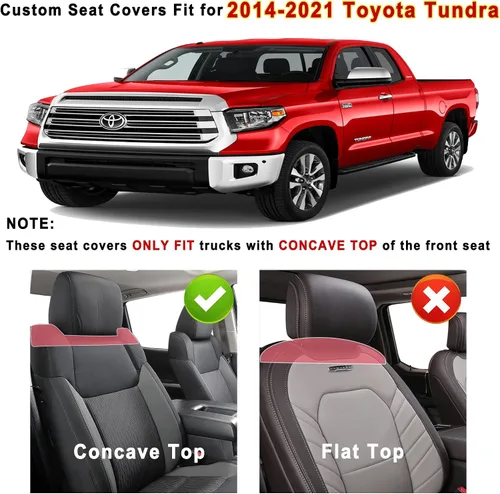 Vista 6 de Huidasource Fundas para Asiento de Tundra, Fundas de Asiento de Cuero Delantero y Trasero, Protector Impermeable para Asiento de Coche Adecuado