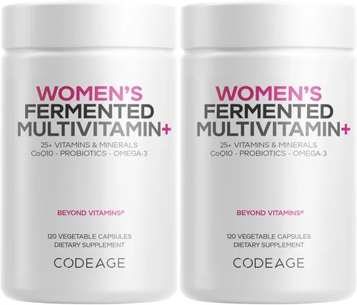 Vista 10 de Codeage Multivitamínico diario para mujeres, más de 25 vitaminas y minerales, fermentados, alimentos integrales orgánicos, suplemento