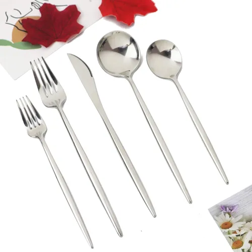 Vista 7 de JASHII Juego de cubiertos de 20 piezas, utensilios de acero inoxidable 18/10, servicio para 4, regalo de cubiertos resistentes, apto