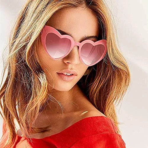 Vista 7 de boqopod Clout Heart Shaped Sunglasses Goggles Vintage Cat Eye Mod Style Retro Kurt Cobain Glasses