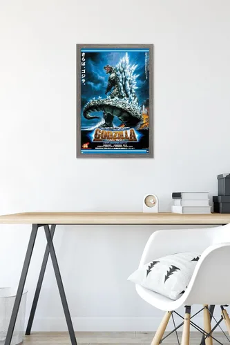 Vista 6 de Trends International Godzilla: Final Wars - Póster de pared de una hoja, 22.4 pulgadas de largo x 14.7 pulgadas, versión enmarcada en madera