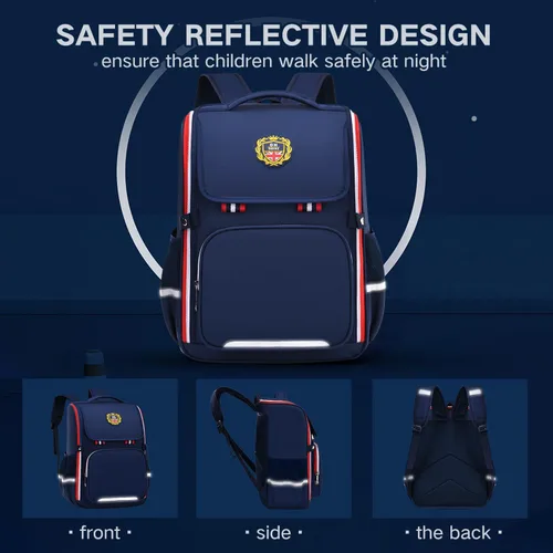 Vista 7 de HCKERGMZJY Mochila infantil para niños primaria jardín de infantes preescolar mochila multifuncional linda gran capacidad, Azul, Bolso de hombro